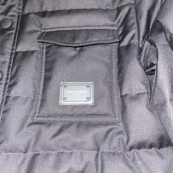 Dolce & Gabbana Black Quilted nylon light puff jacket with branded plate - Large - Picture 8 of 10